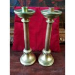 St Alphege Heavy Brass Altar Candlesticks