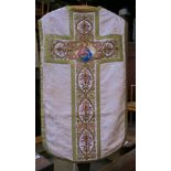 Chasuble Cream Silk Sacred Heart (T)