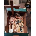 Box of small crosses and crucifixes