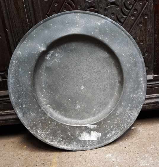 Rare 18th Century Pewter Church Communion Plate