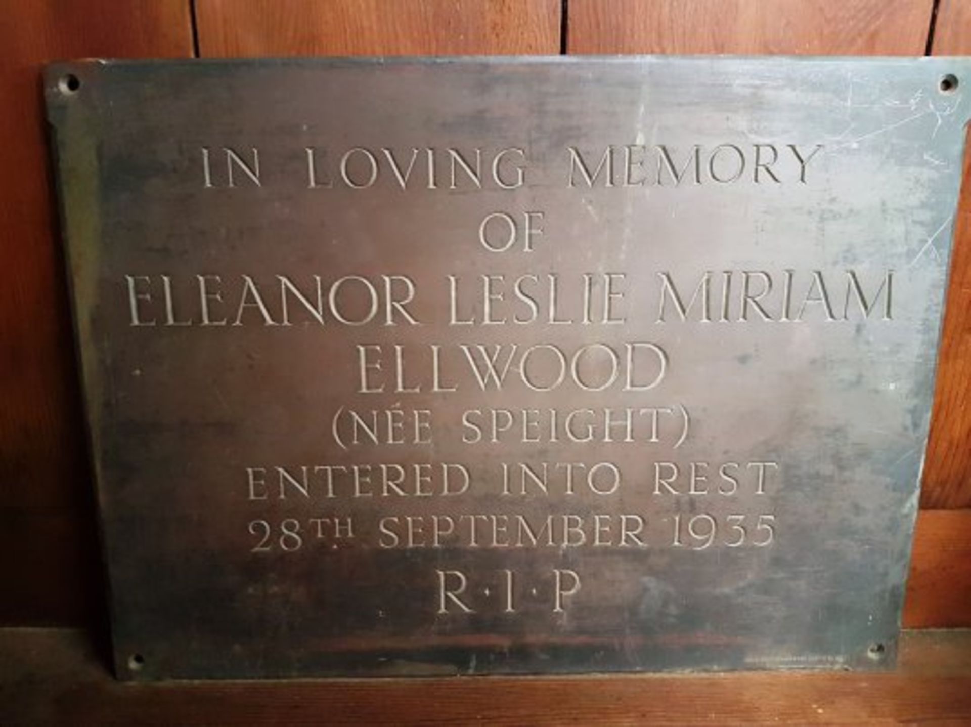 Two Large Bronze Brass Memorial Plaques - Image 2 of 3