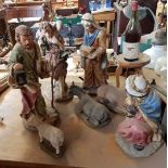 Seven Larger size Nativity Figures