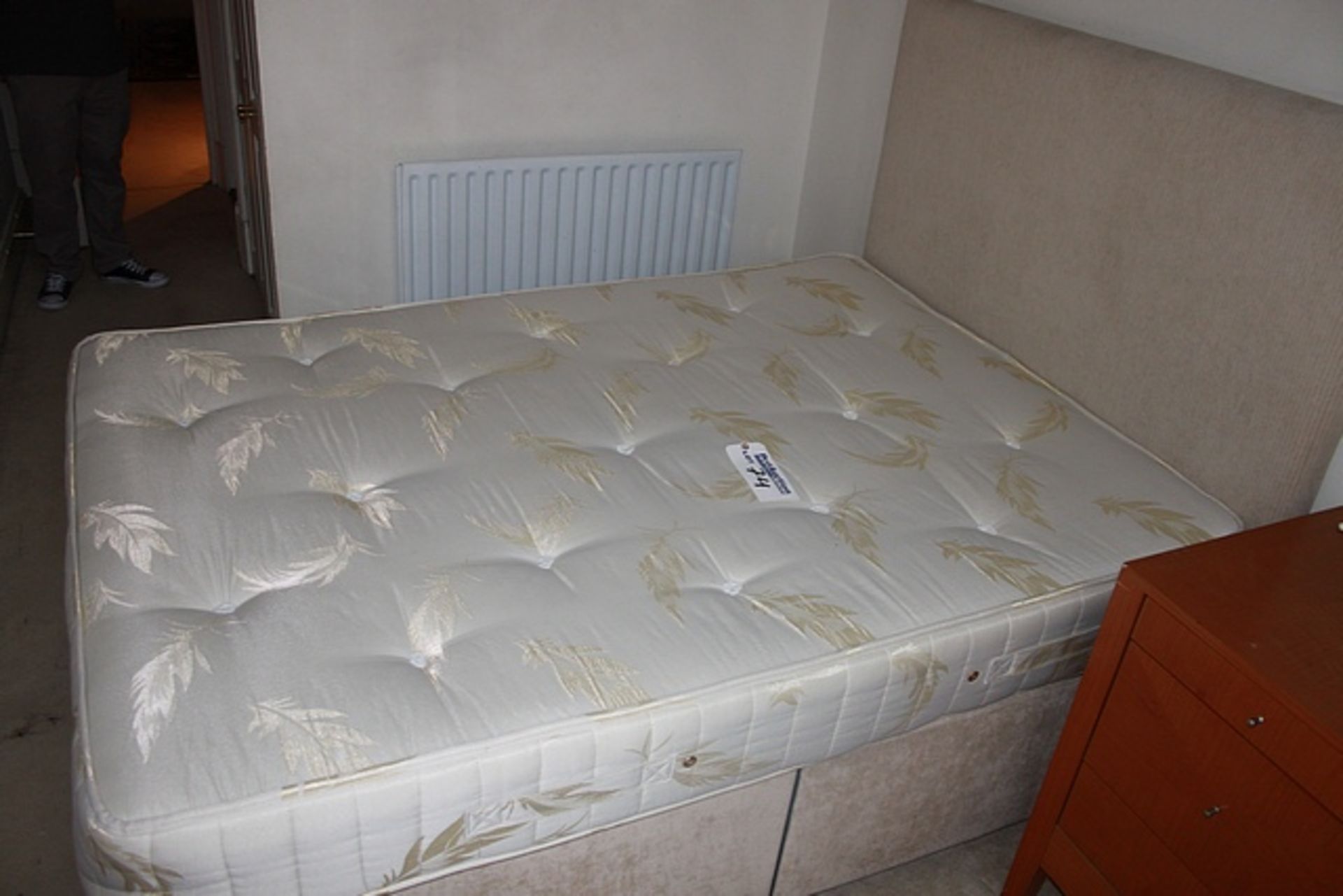 Tendersleep mattress divan base and headboard 1350mm x 1900mm