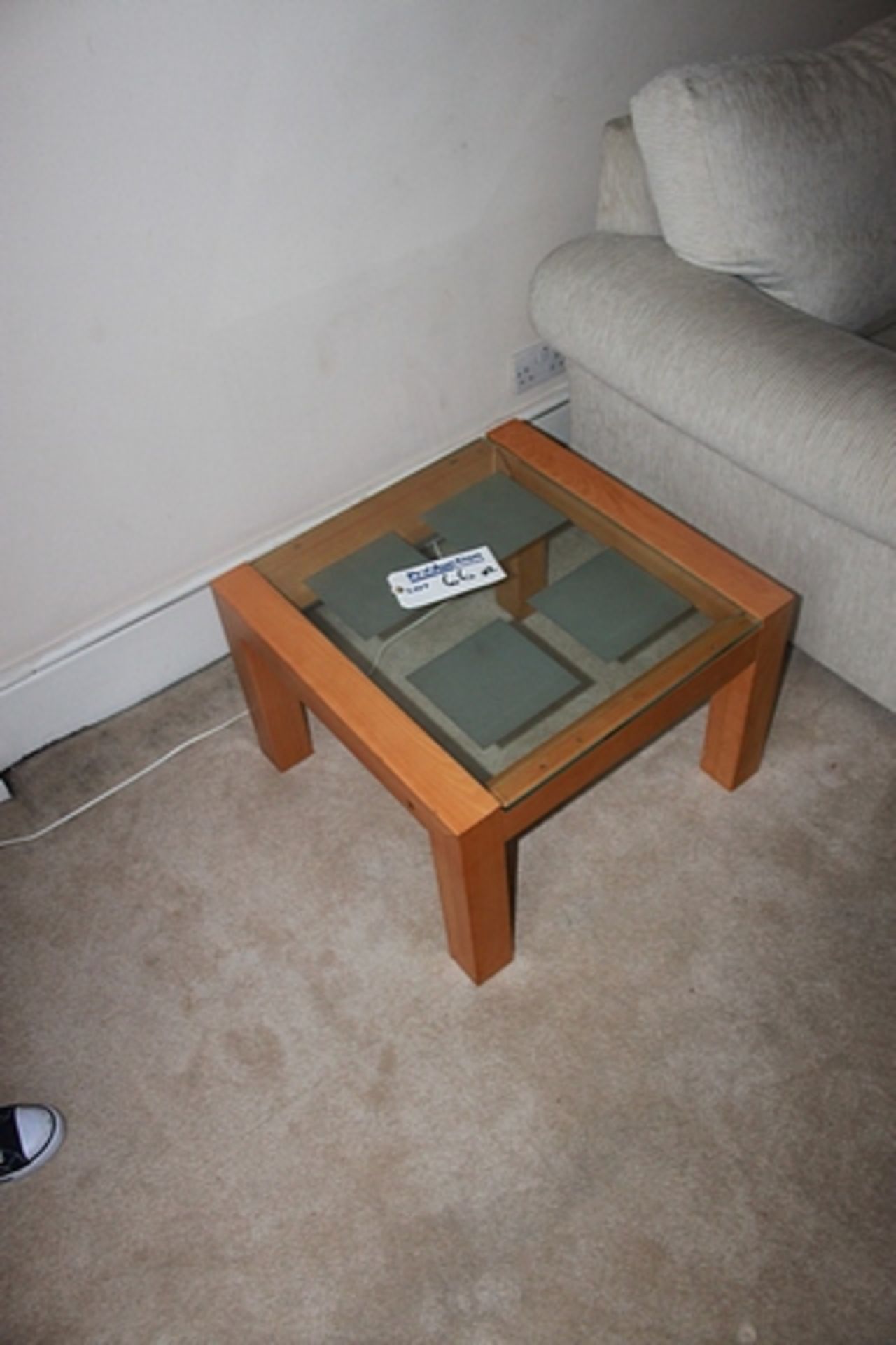 A pair of modern side tables 600mm x 600mm