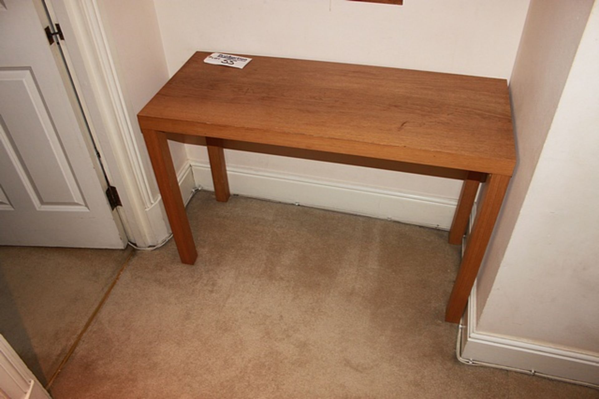 Wooden light oak hall table 1100mm x 450mm