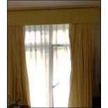 2 x pair of soft gold lined luxury curtains (excludes pelmet) Room506Lift out charge 15