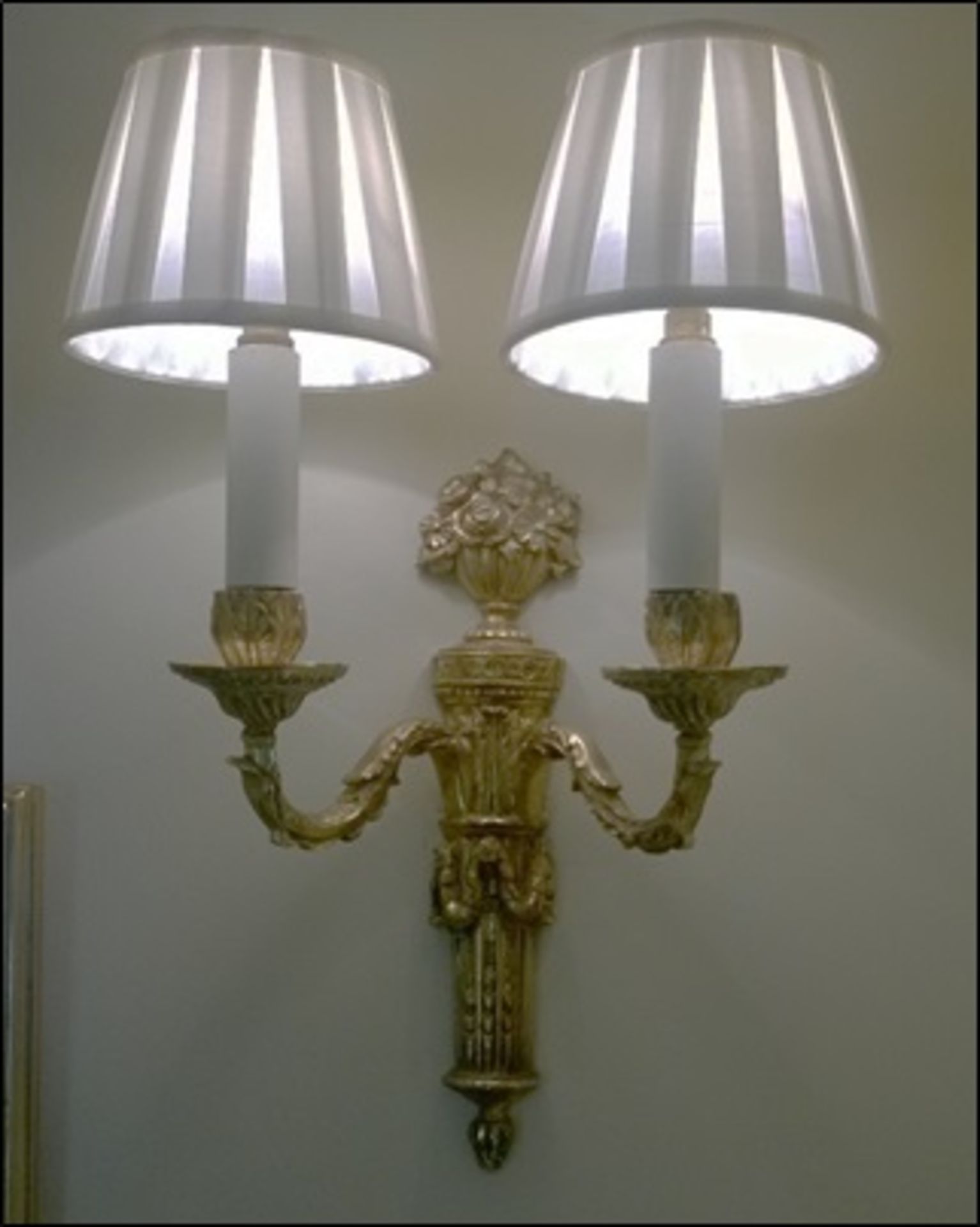 A pair twin arm candle wall sconce Georgian style Room403Lift out charge 10