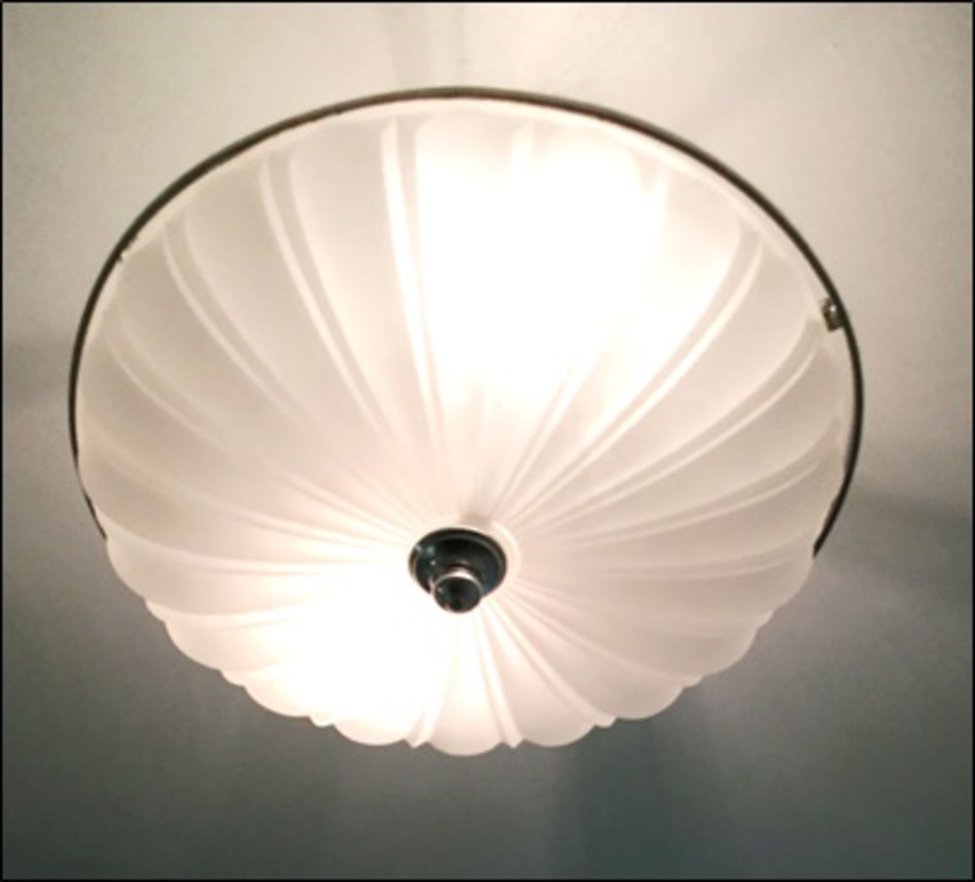 An opaque shade flush ceiling light Room108Lift out charge 10