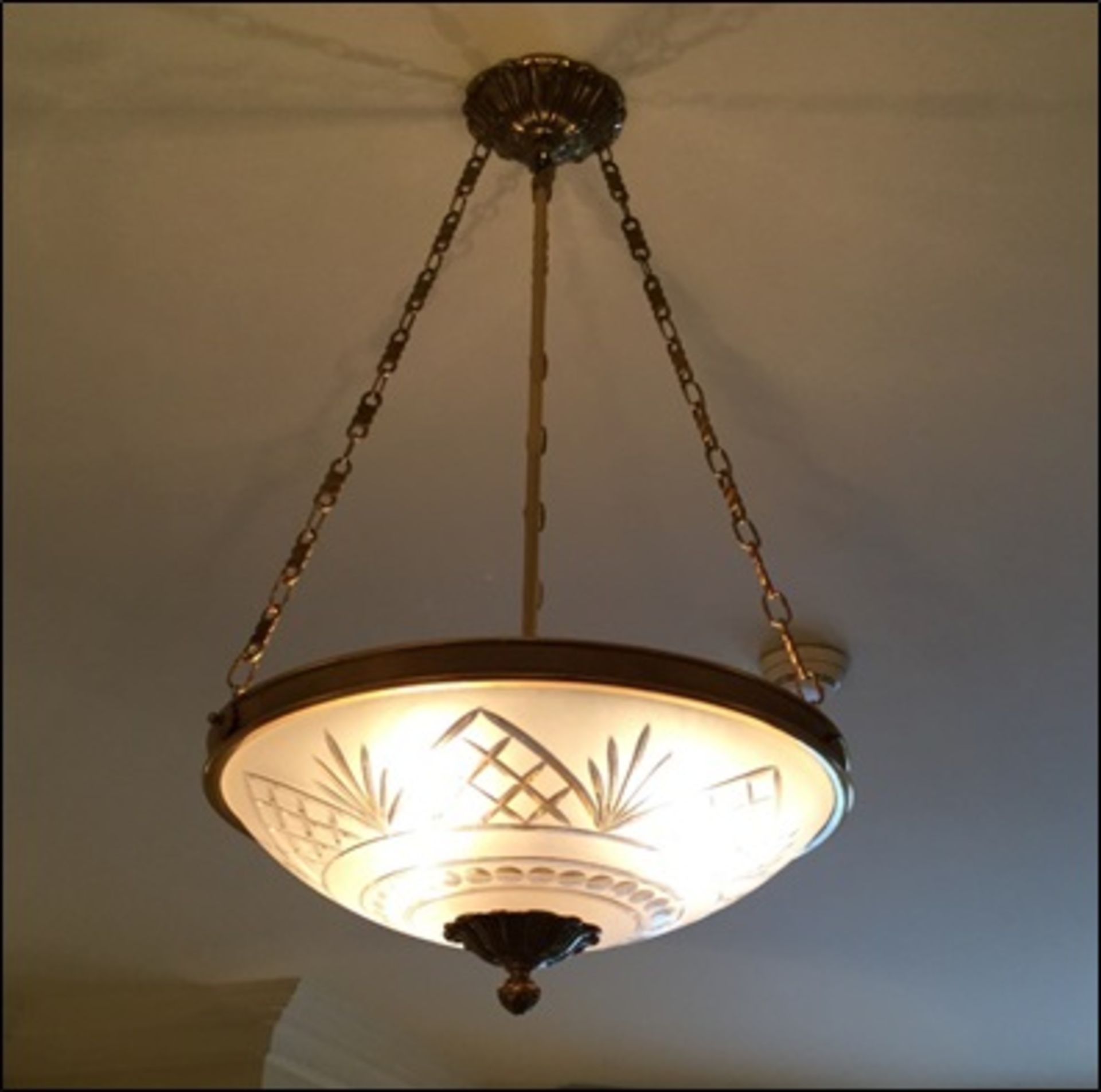 Geometry antique bronzed effect ceiling pendant Room208Lift out charge 10