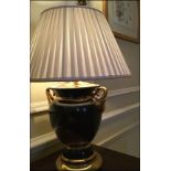 A pair of bulbous form urn style table lamp Room107Lift out charge 5