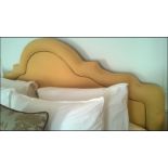 Portman upholstered headboard with elegant shaped top piping detail Room109Lift out charge 5