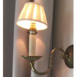 A pair of single candle arm antiqued brass wall sconce Room906Lift out charge 5