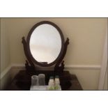 A Georgian style mahogany dressing table mirror Room109Lift out charge 5