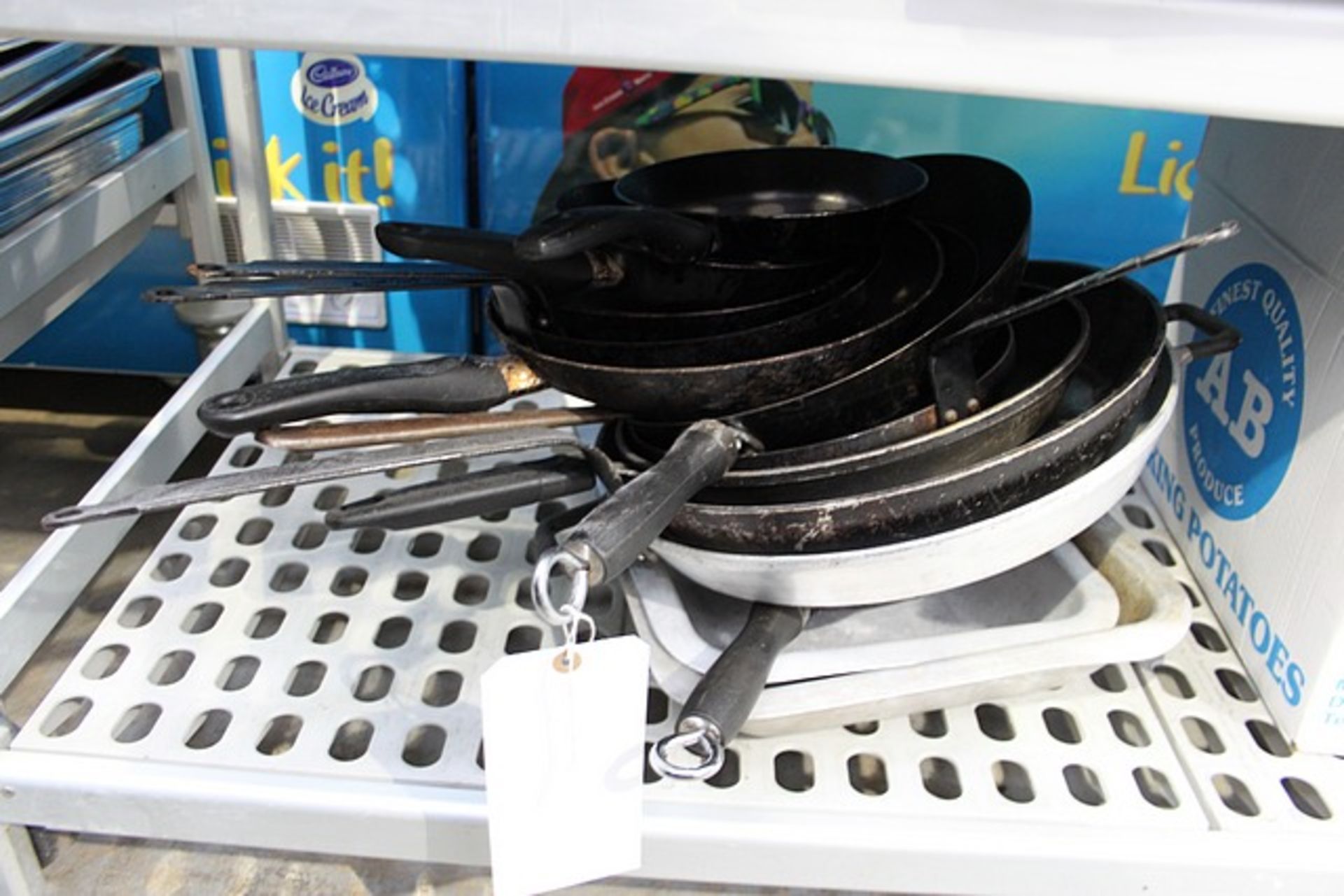 Large selections of frying pans