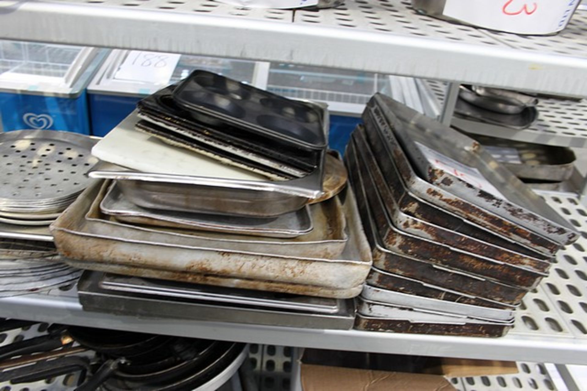 Various aluminium trays