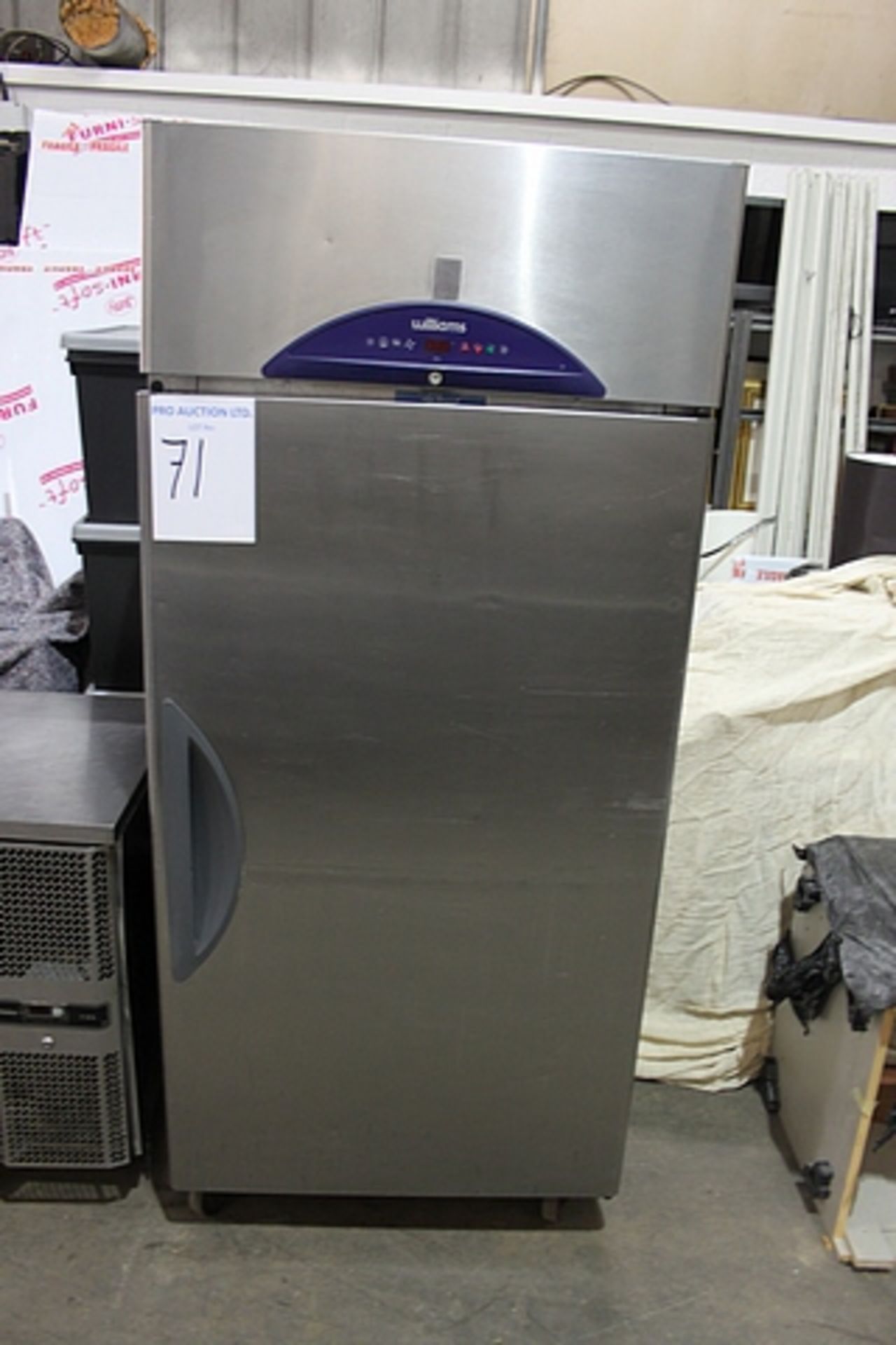 Williams model HSISS Single door stainless steel upright fridge SN 0861/111312