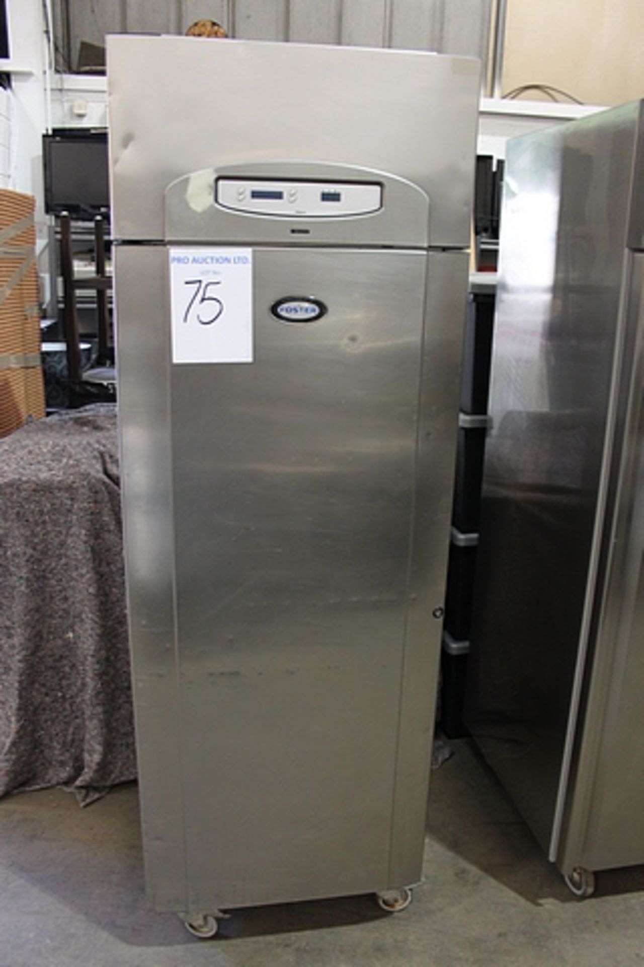 Foster model PREMG600L single door stainless steel upright freezer