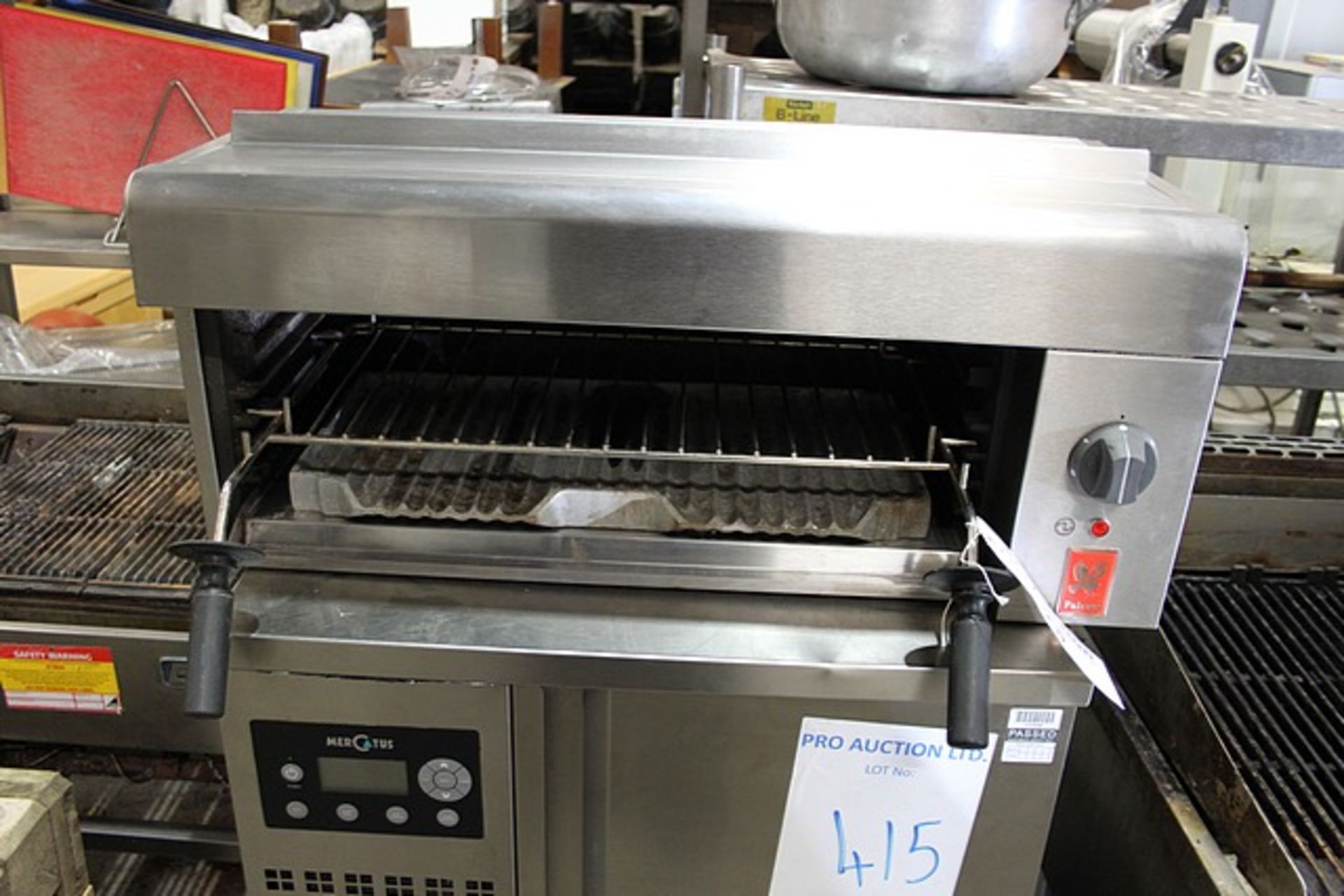 Falcon Dominator Plus E3532 salamander grill electric multiple grilling positions and a menu-