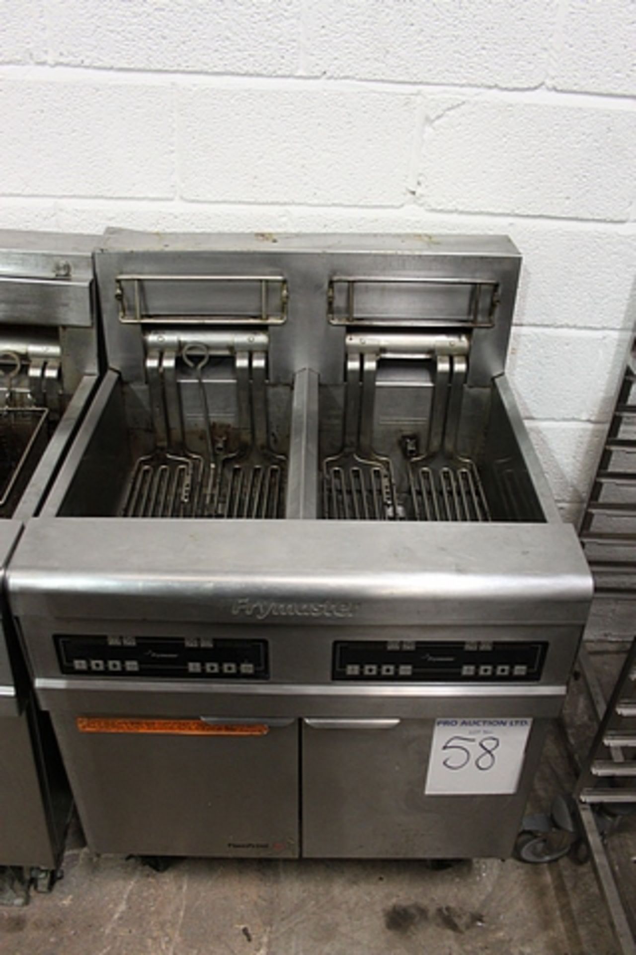 Frymaster RE17 twin tank four basket capacity electric fryer designed for high volume frying 2 x