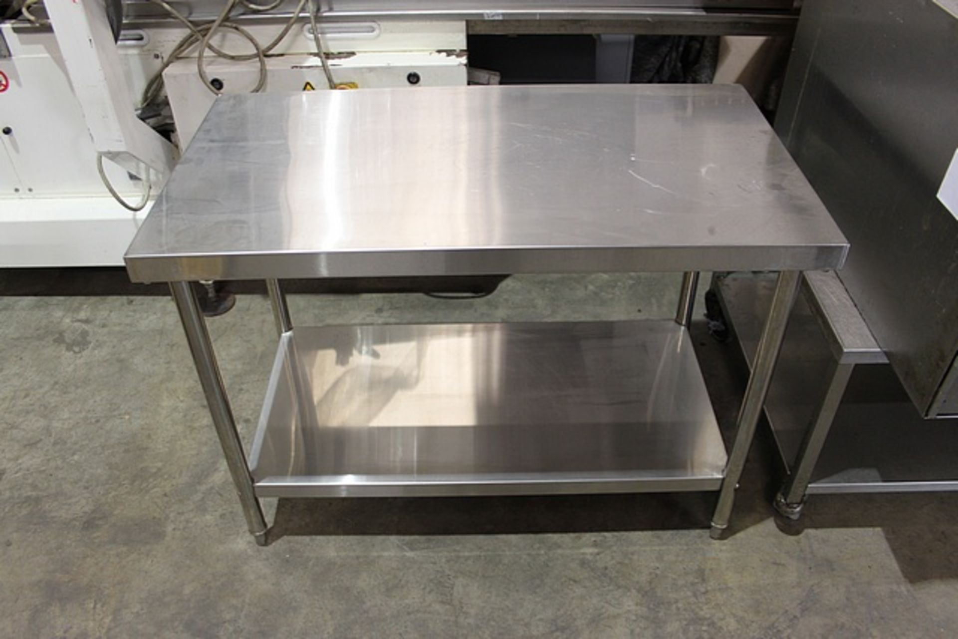 Stainless steel table with under shelf 1110mm x 600mm