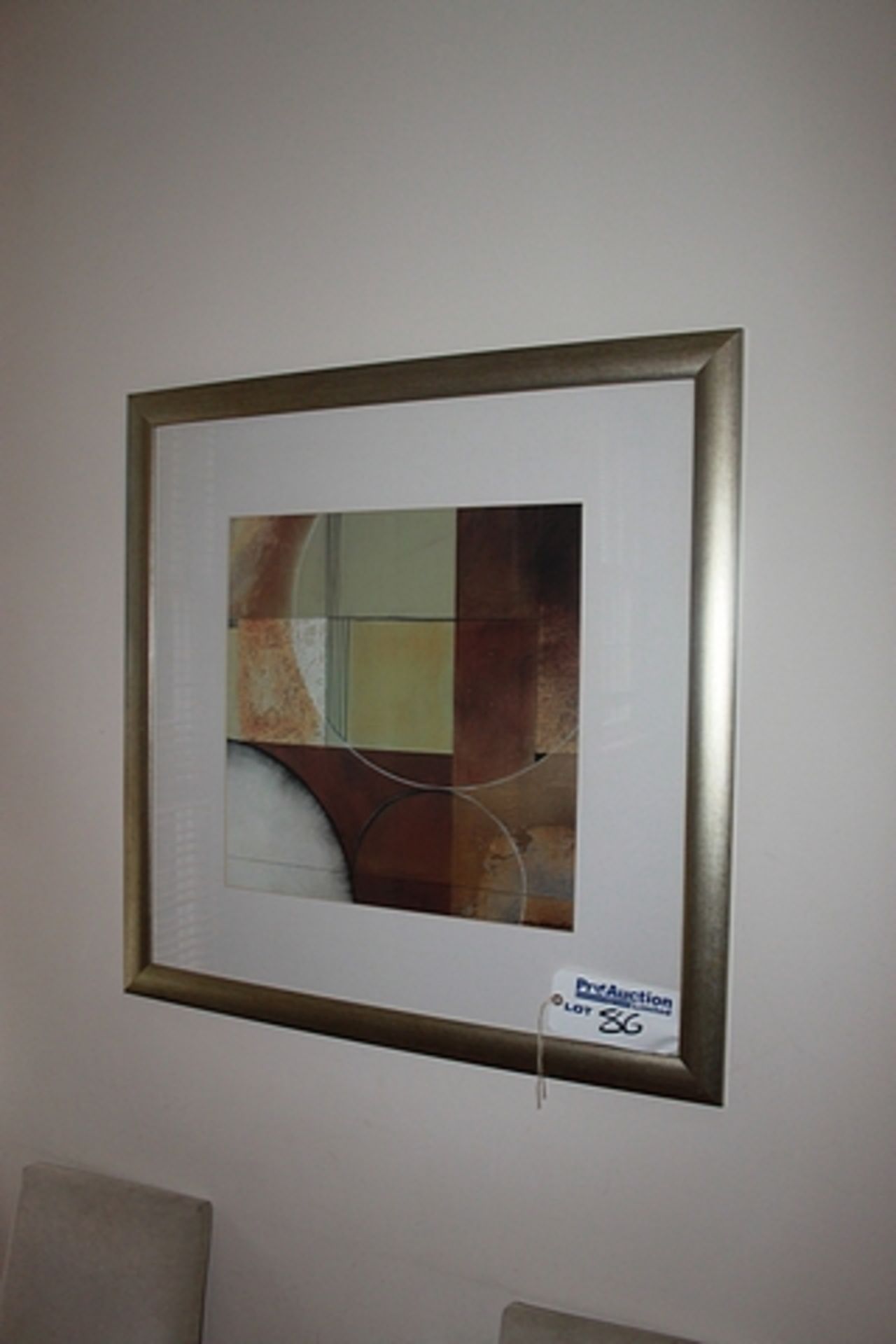 Abstract art print in modern gold wood frame 900mm x 900mm