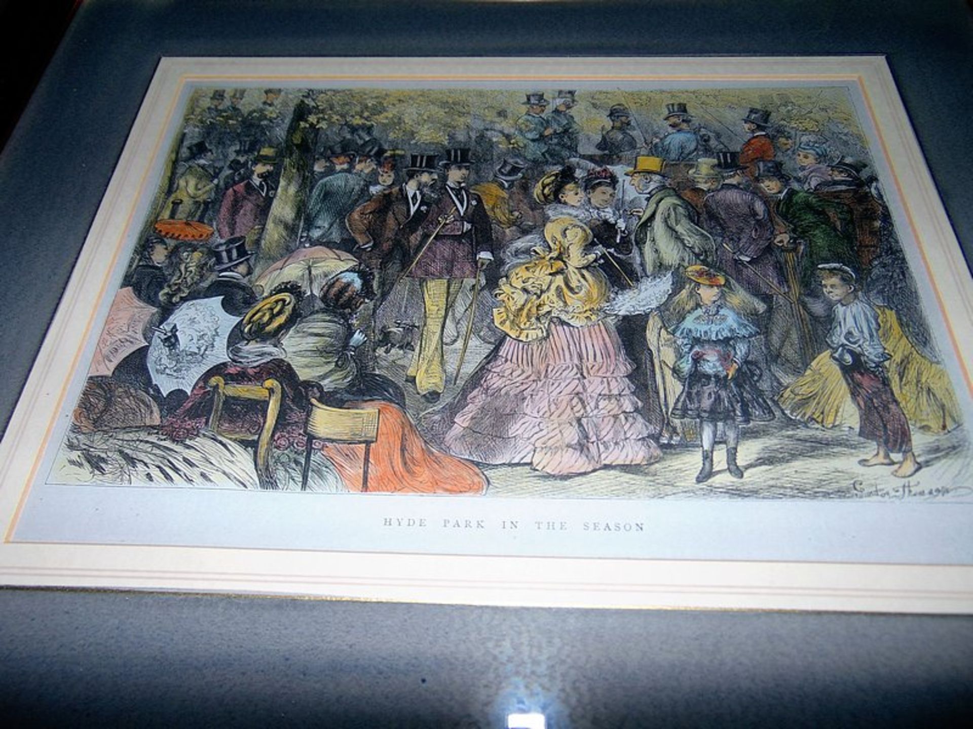 A set of two coloured engravings Hyde Park in the Season and Meet of the Four in Hand Club Hyde Park