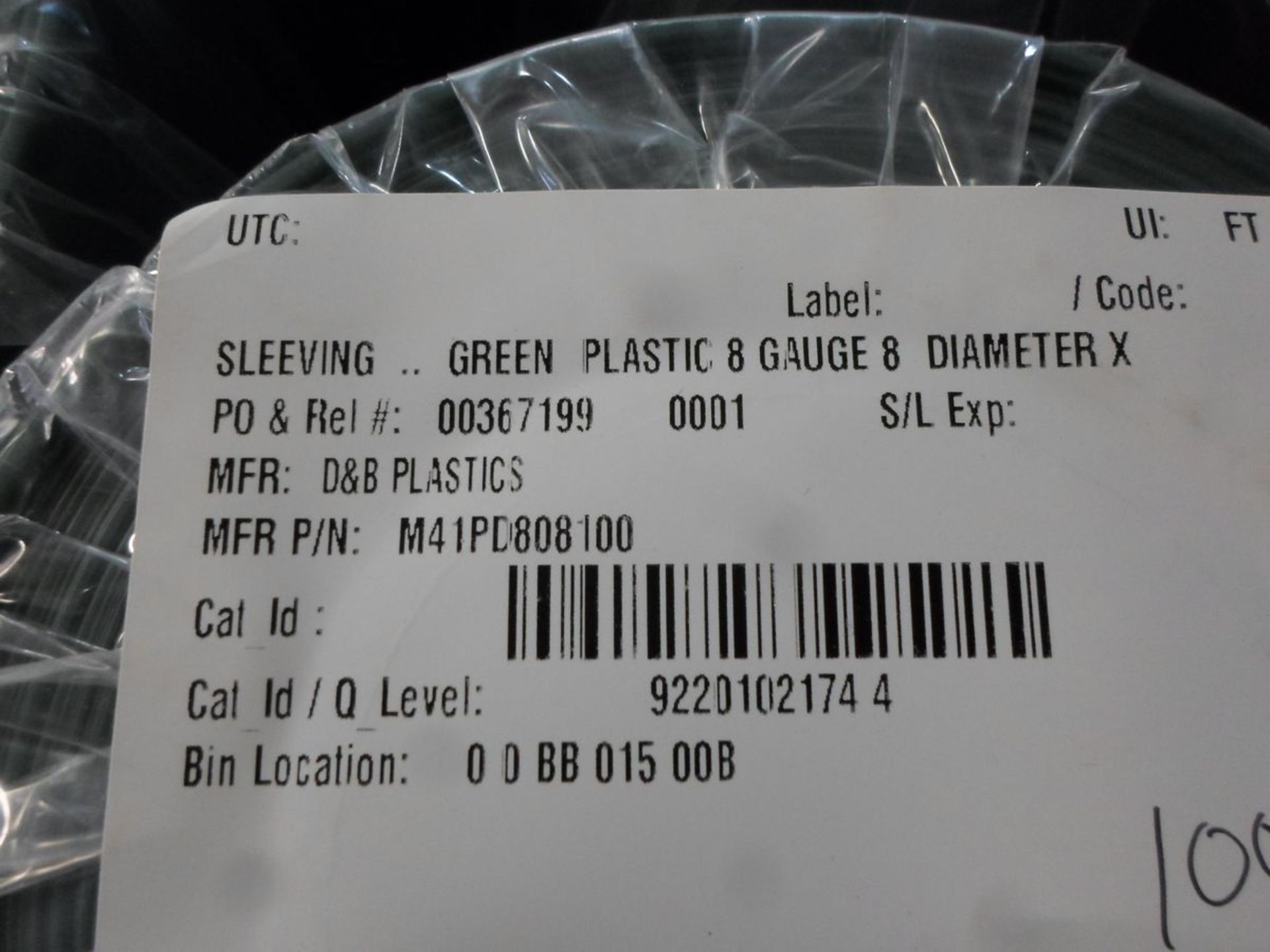 LOT OF THREE NEW BOXES D&B PLASTICS GREEN PASTIC 8 GUAGE SLEEVING 8 DIAMETER 4 IN EACH BOX - Image 2 of 4