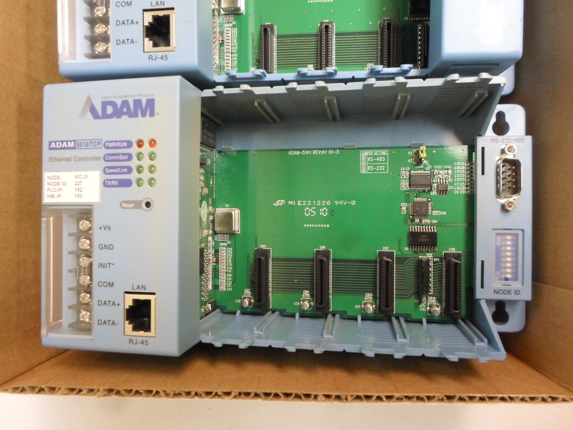 LOT OF TWO ADAM 5510/TCP ICF-31 ETHERNET CONTROLLER - Image 2 of 3
