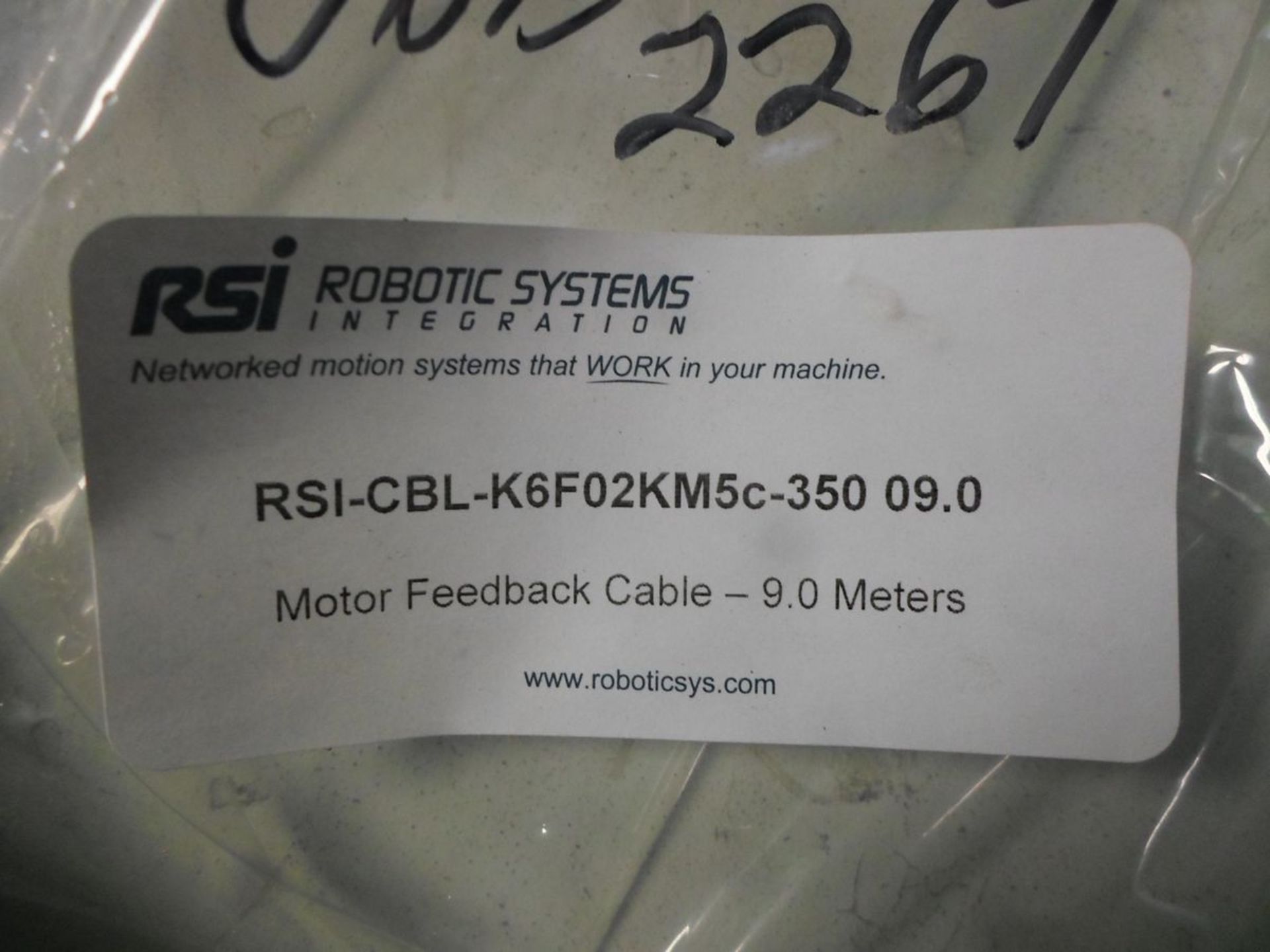 LOT OF THREE Motor Interface Cable w/ A-B 2090-K6CK Connectors RSI CBL K6F02KM5c-350 09.0 - Image 2 of 2