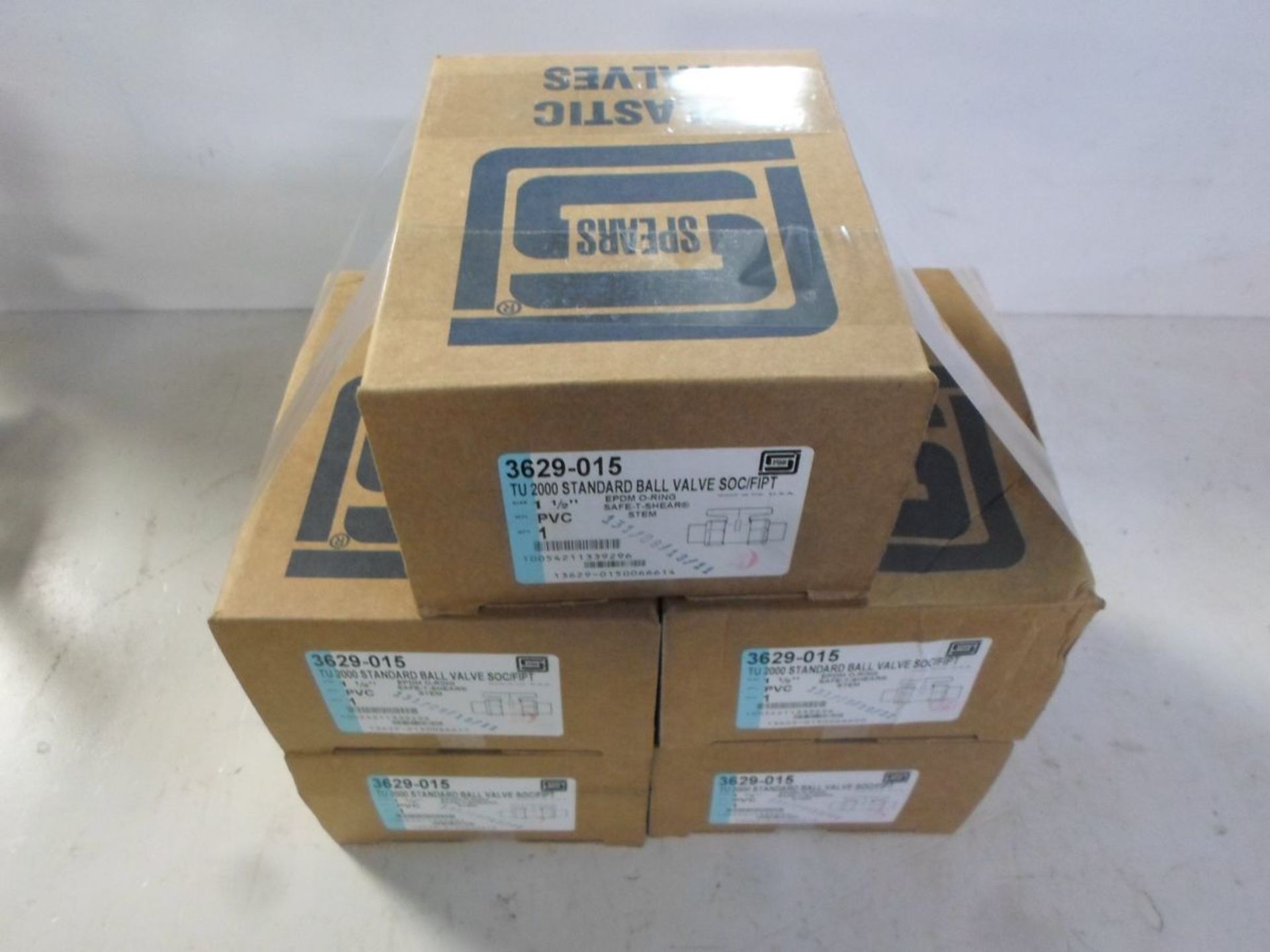 LOT OF FIVE NEW BOXES SPEARS 3629-015 TU 2000 STANDARD BALL VALVE 1 1/2" ONE IN EACH BOX