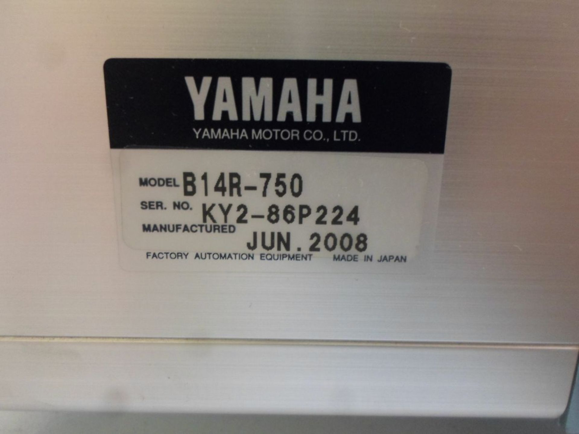 YAMAHA SINGLE AXIS ROBOT ARM B14R-750 - Image 2 of 3