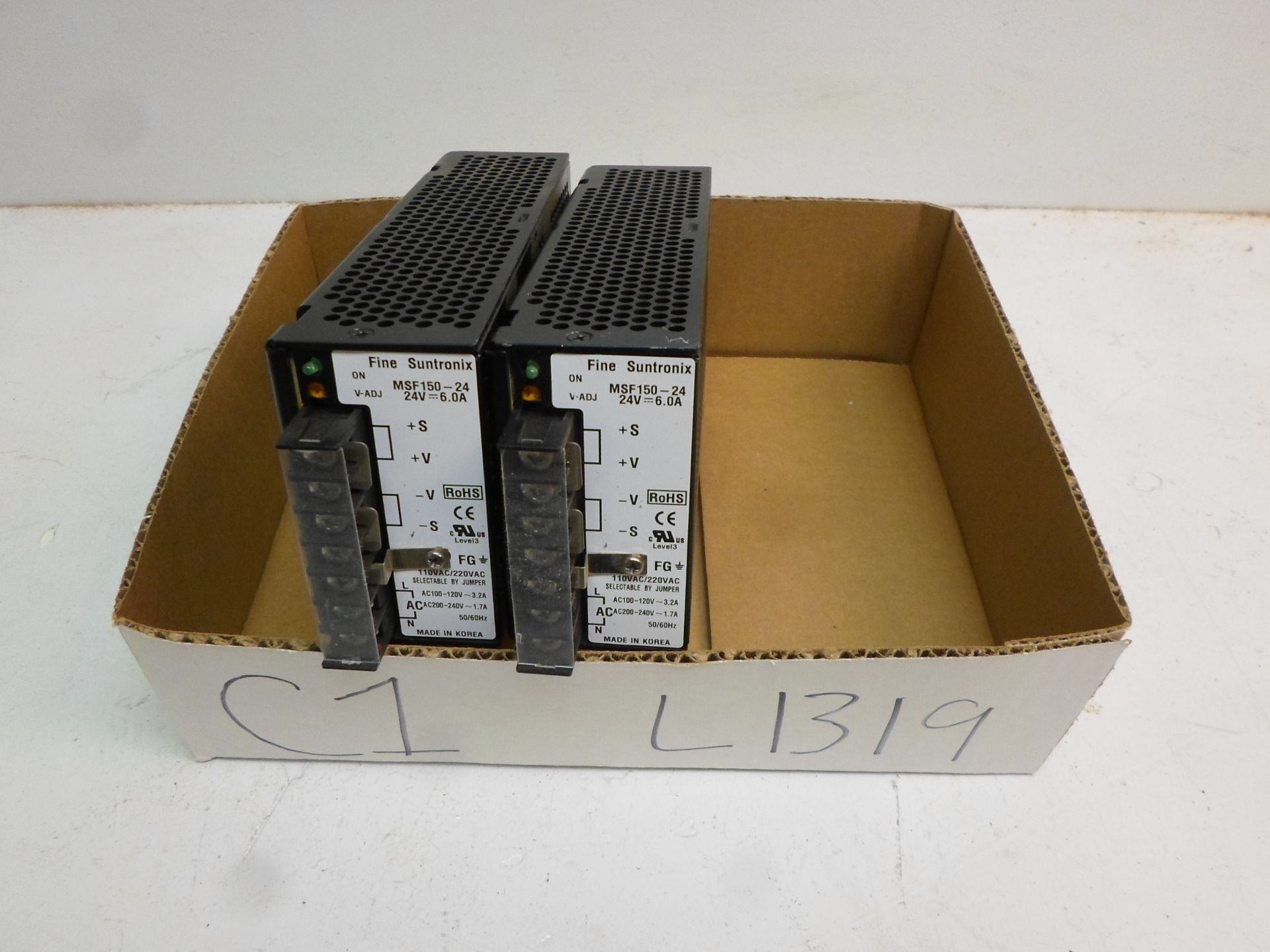 LOT OF TWO FINE SUNTRONIX MSF150-24 POWER SUPPLY