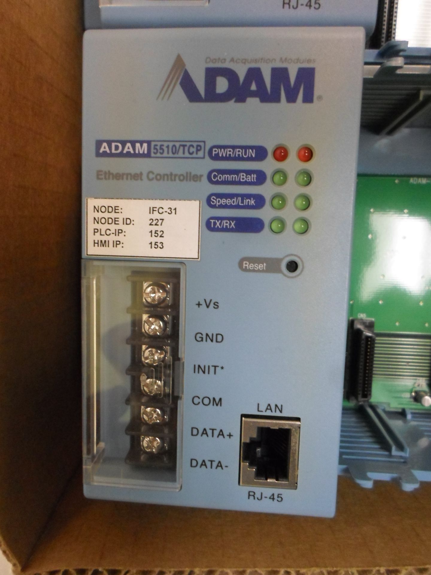 LOT OF TWO ADAM 5510/TCP ICF-31 ETHERNET CONTROLLER - Image 3 of 3