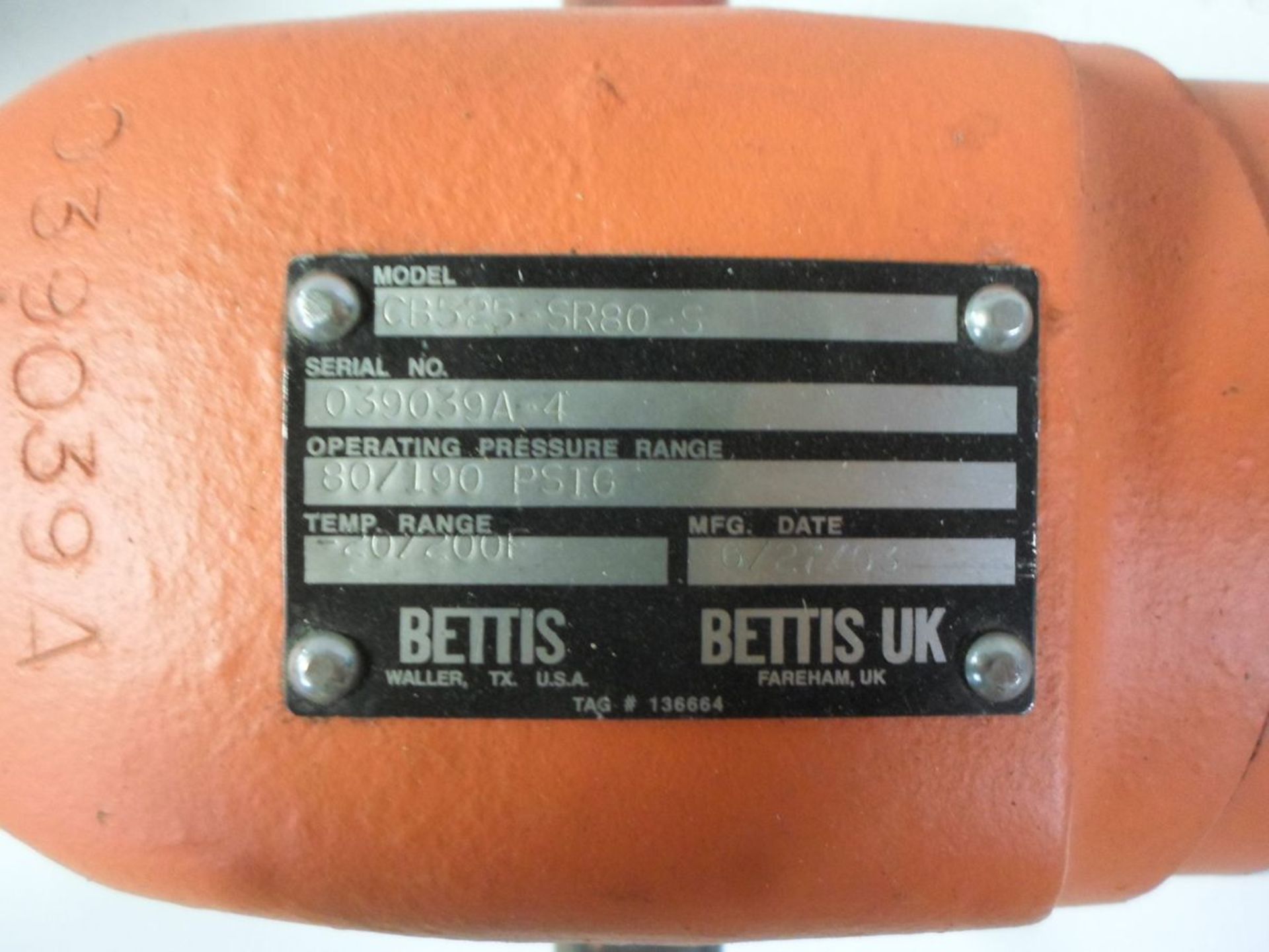 LOT OF FOUR NEW (NEVER PUT INTO SERVICE) BETTIS CB525-SR80-S Pnematic Actuator - Image 4 of 4