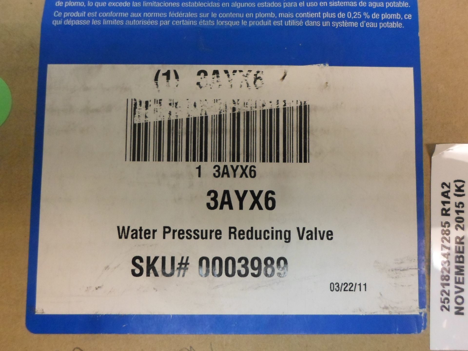 LOT OF THREE (1) YASKAWA AC SERVO MOTOR USASEM-02FJ23 (1) PANASONIC M9GA50B SERVO MOTOR (1) Watts 3 - Image 7 of 7