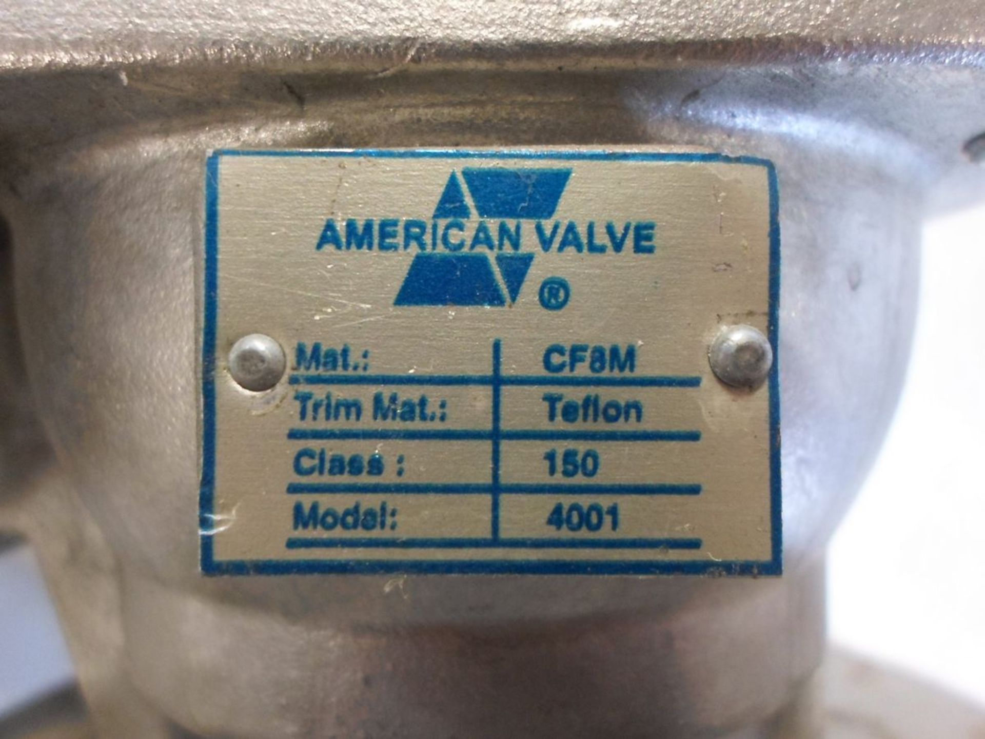 STAINLESS STEEL LOT OF TWO 2" CF8M 4001 AMERICAN VALVE CLASS 150 - Image 5 of 5