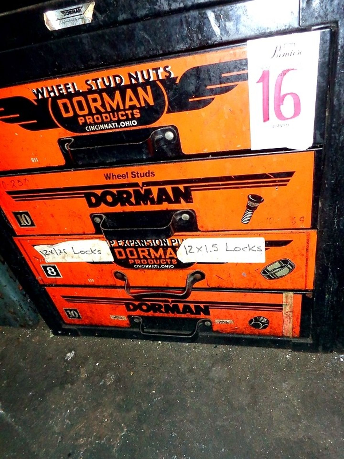 DORMAN BIN w/ 12 X 1.25 LOCKS , NUTS