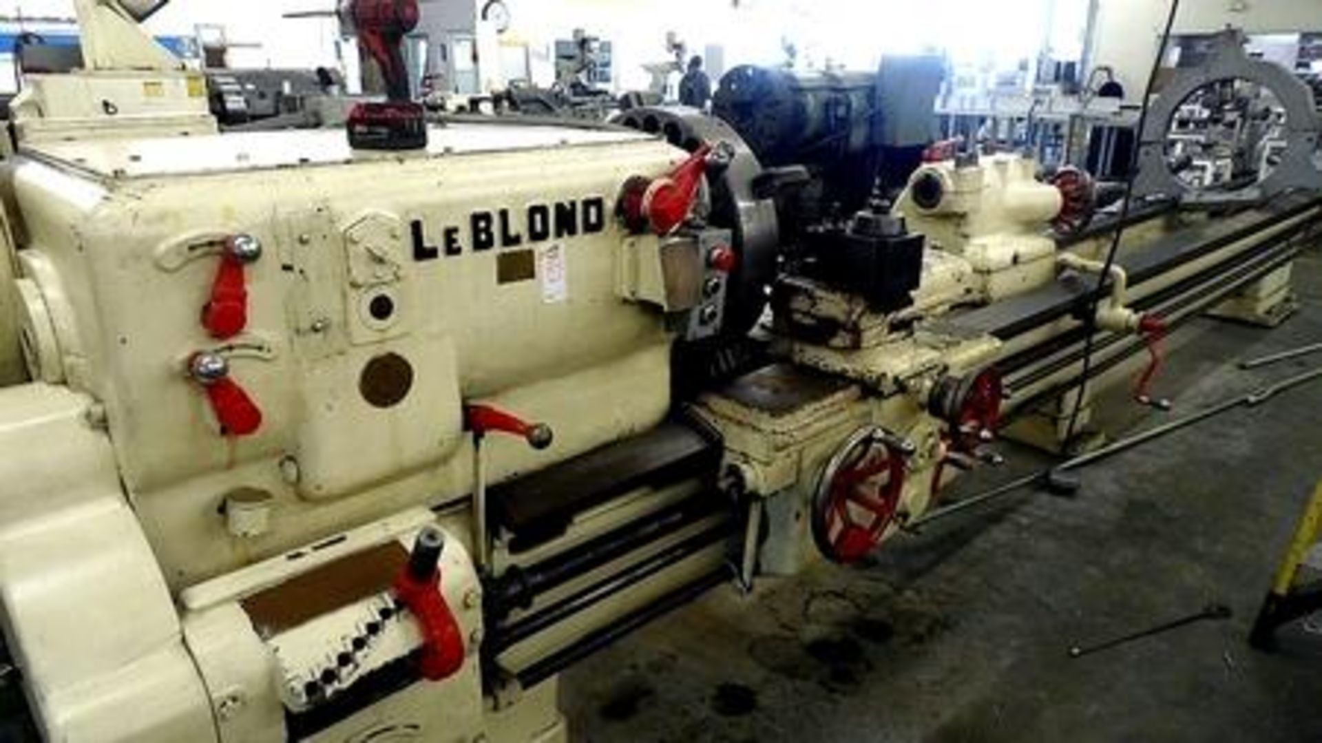 LEBOND LATHE 24" 4-JAW CHUCK 12 FT. TABLE