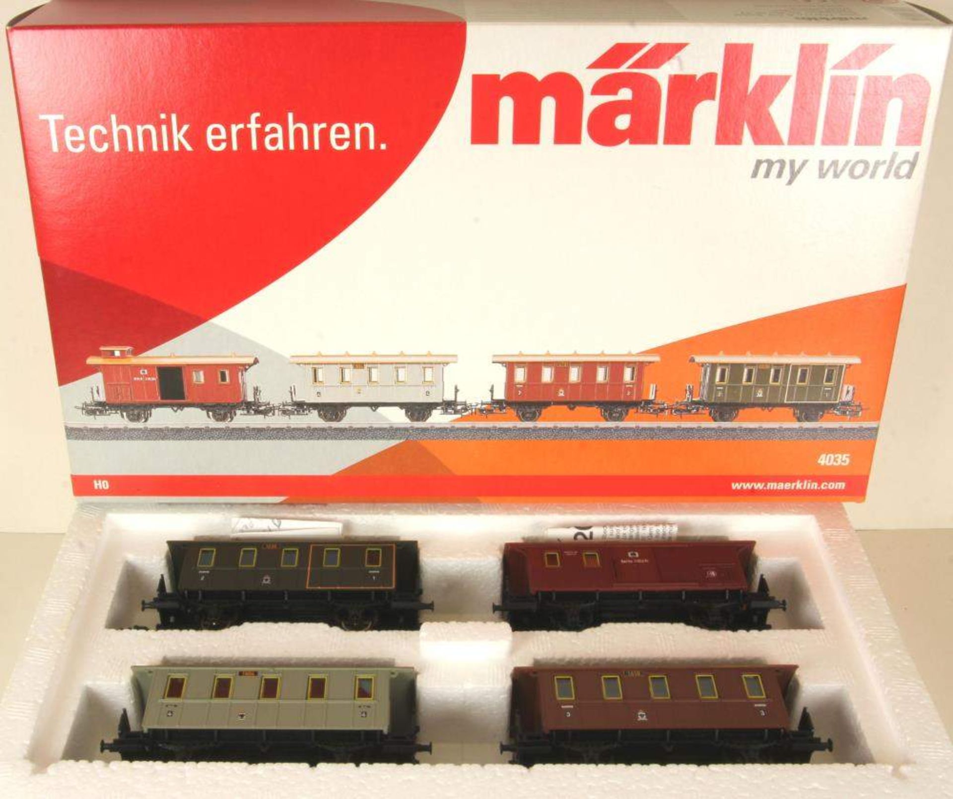 Märklin HO 4035. Wagenset in OVP. Guter Zustand, vom Vorbesitzer gefahren.