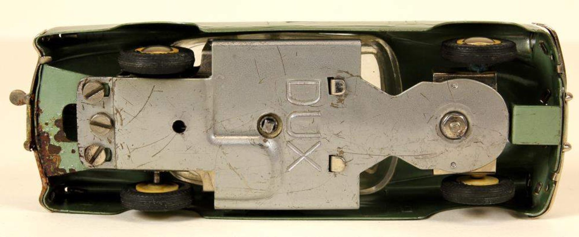 Dux Blechauto 1960-er Jahre. Sportwagen mit Schlüsselaufzug. Unten gemarkt. Länge ca. 13,5 cm. - Bild 3 aus 3