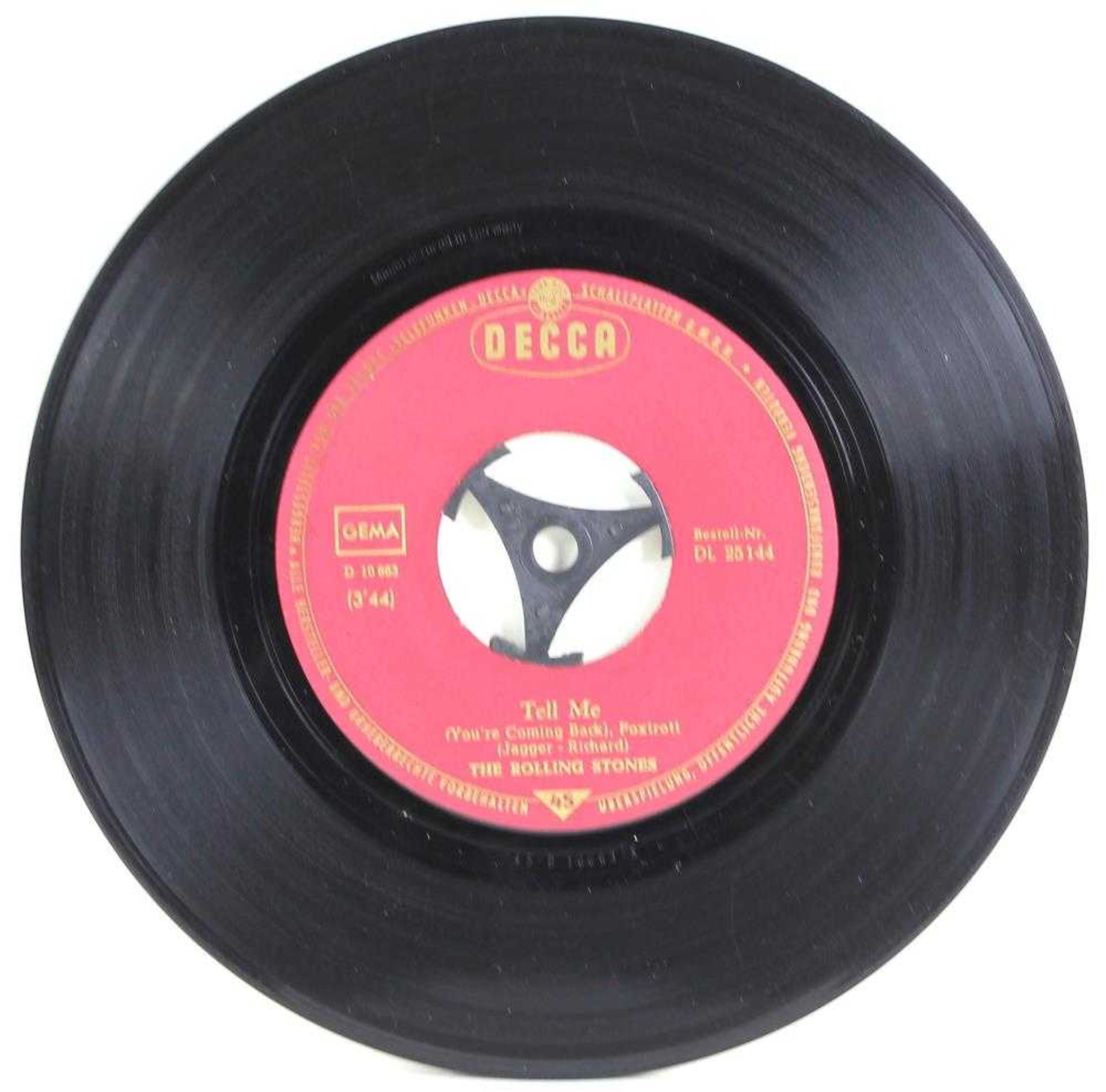 The Rolling Stones It´s All Over Now, Tell Me. Single, Decca DL 25144. (deutsche Erstpressung 1964). - Image 3 of 4