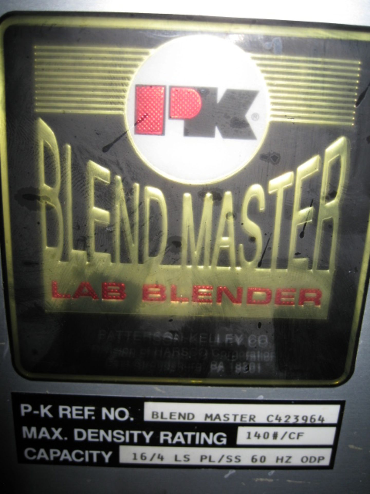 16 QUART P-K BLENDMASTER TWIN SHELL BLENDER, S/S, BAR - Image 4 of 5