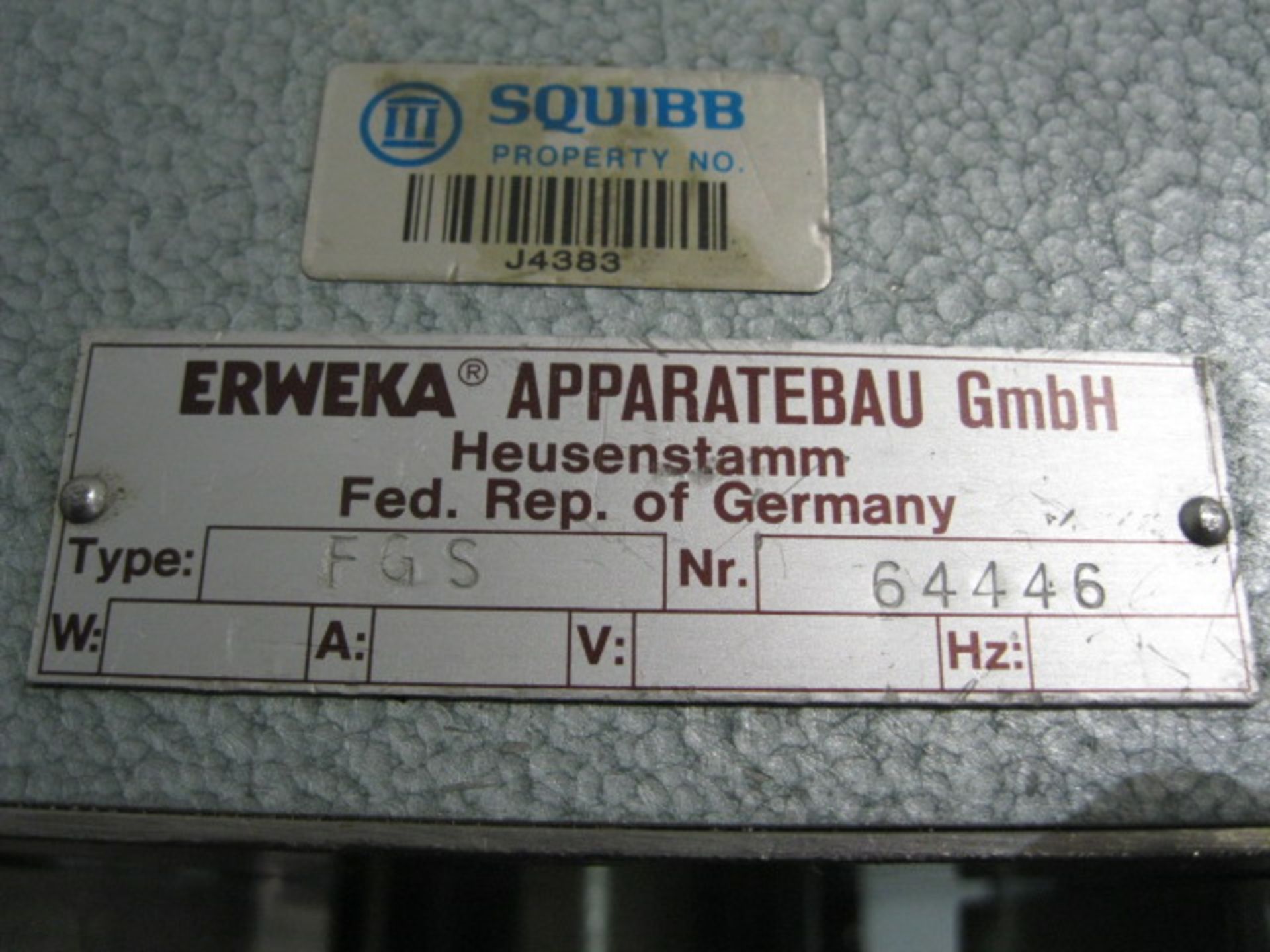 AR400 ERWEKA OSCILLATING GRANULATOR, S/S - Image 8 of 8