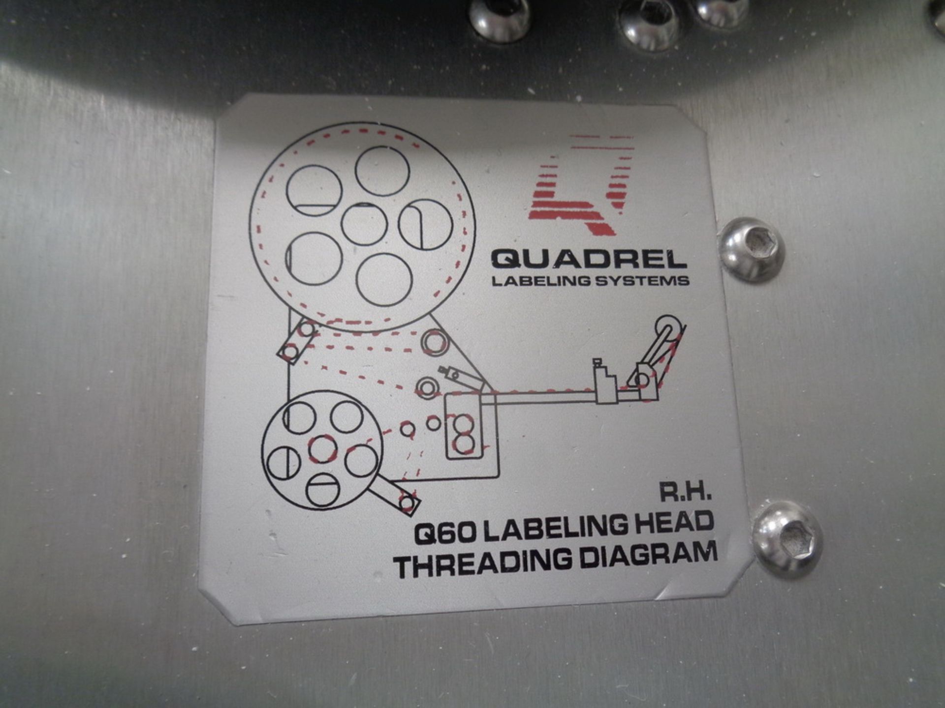 QUADREL PRESSURE SENSITIVE LABELER, MODEL VERSALINE, SERIAL NUMBER 51422-01, NEW 2004. - Image 17 of 22