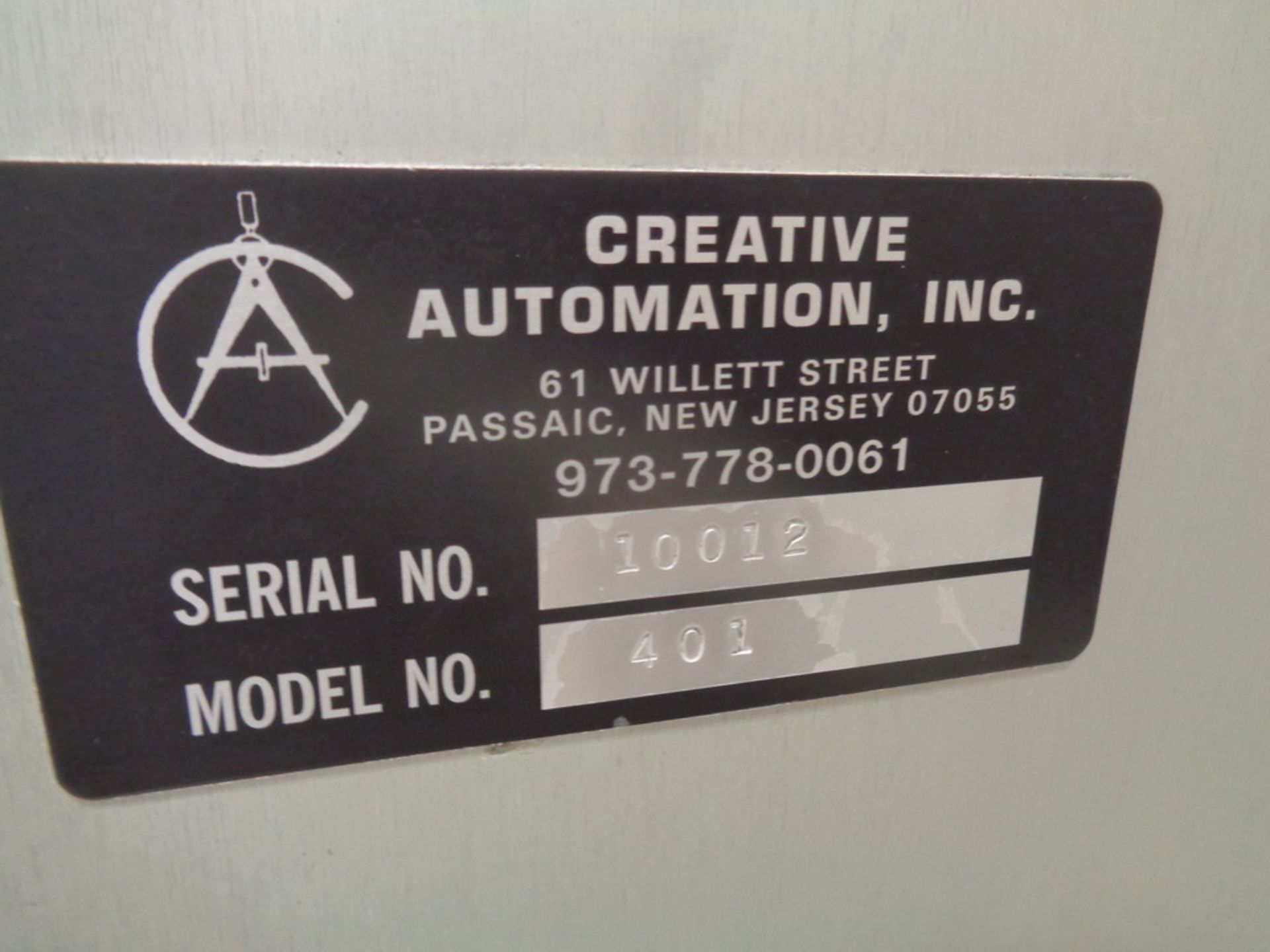 CREATIVE AUTOMATION LITERATURE FEEDER, MODEL 401, SERIAL NUMBER 10012 - Image 5 of 5