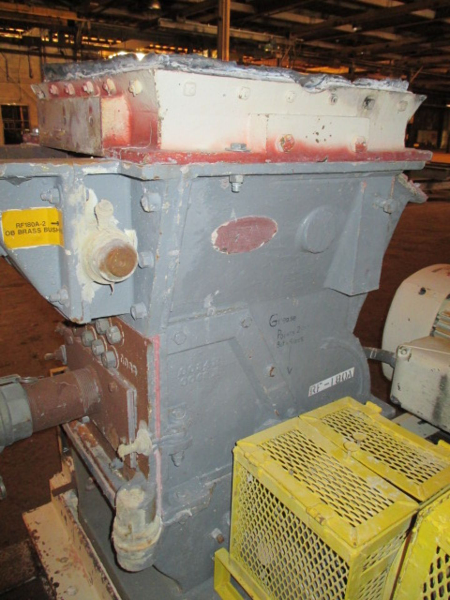 Raymond hammer mill, carbon steel construction, 12" x 15" feed throat, on base with 40 hp, motor. - Image 4 of 7