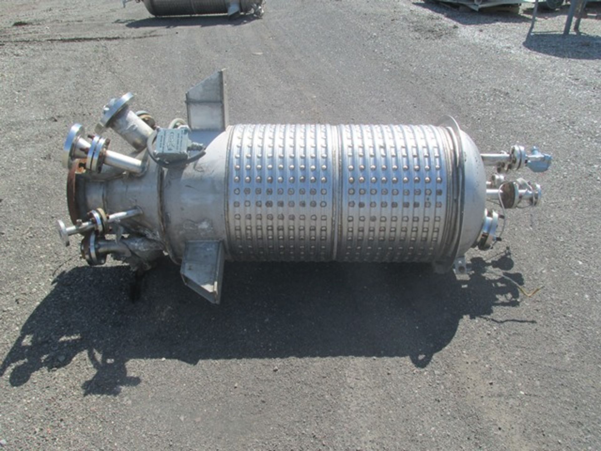 100 gallon Tolan reactor body, stainless steel construction,approx. 24" diameter x 48" straight side - Image 3 of 9