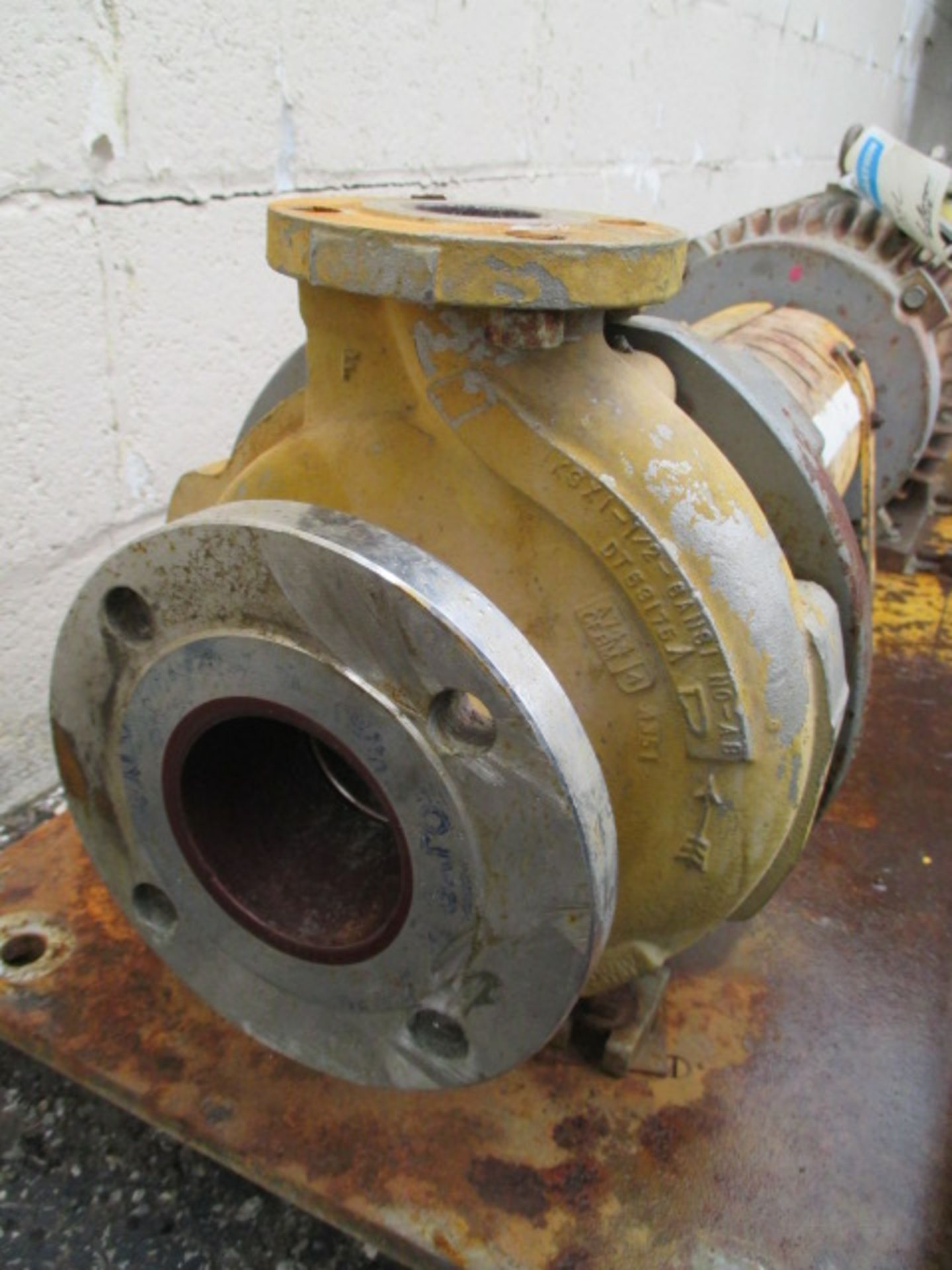 Durco centrifugal pump, stainless steel construction, 3" x 1.5" with 10 hp, 230/460v XP Motor - Image 2 of 5