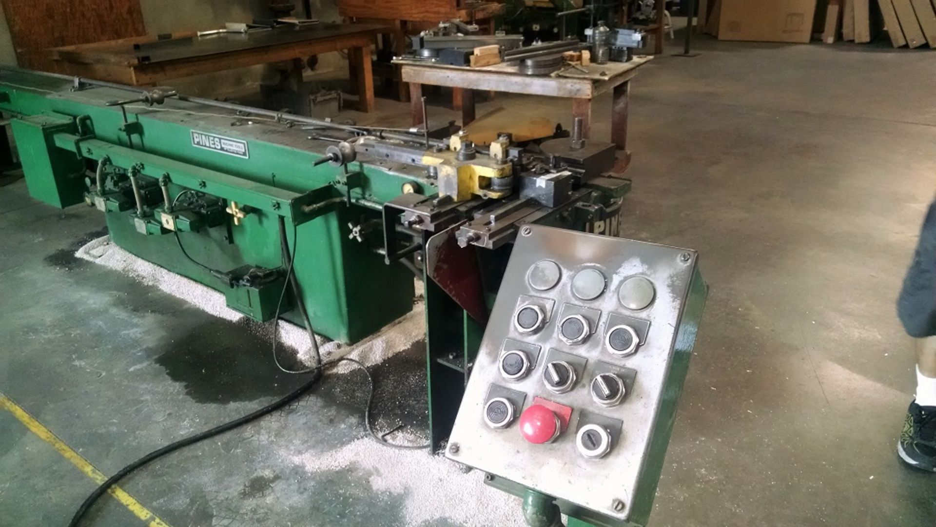 PINES Hydraulic Rotary Bending Machine, Counter Clockwise Bend Model 1