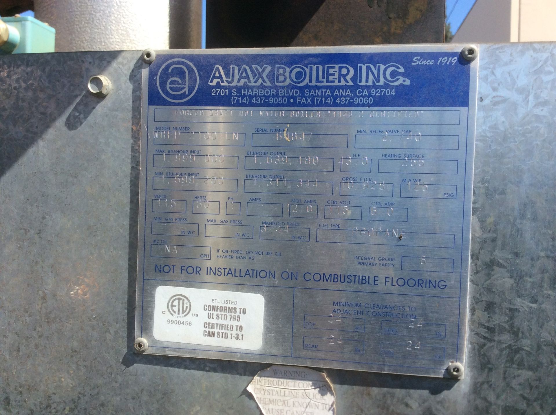 Ajax Boiler - Image 6 of 10